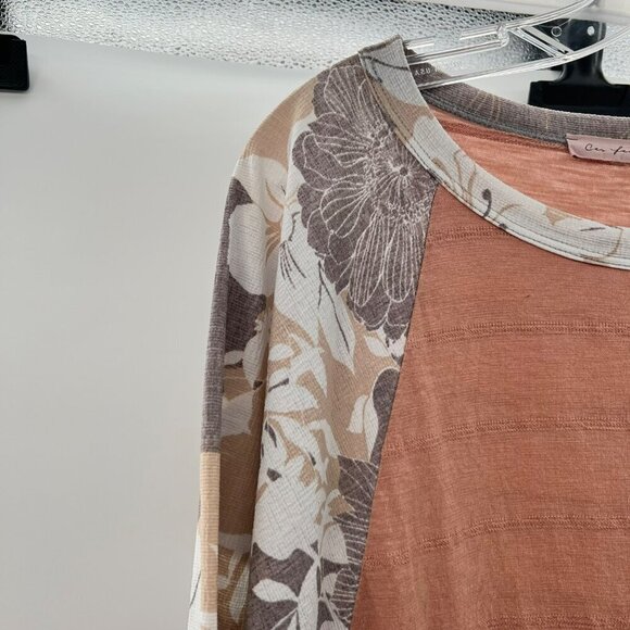 Ces Femme Women's 3/4 Floral Sleeve Pullover Top Multicolor Size Medium - Picture 3 of 9